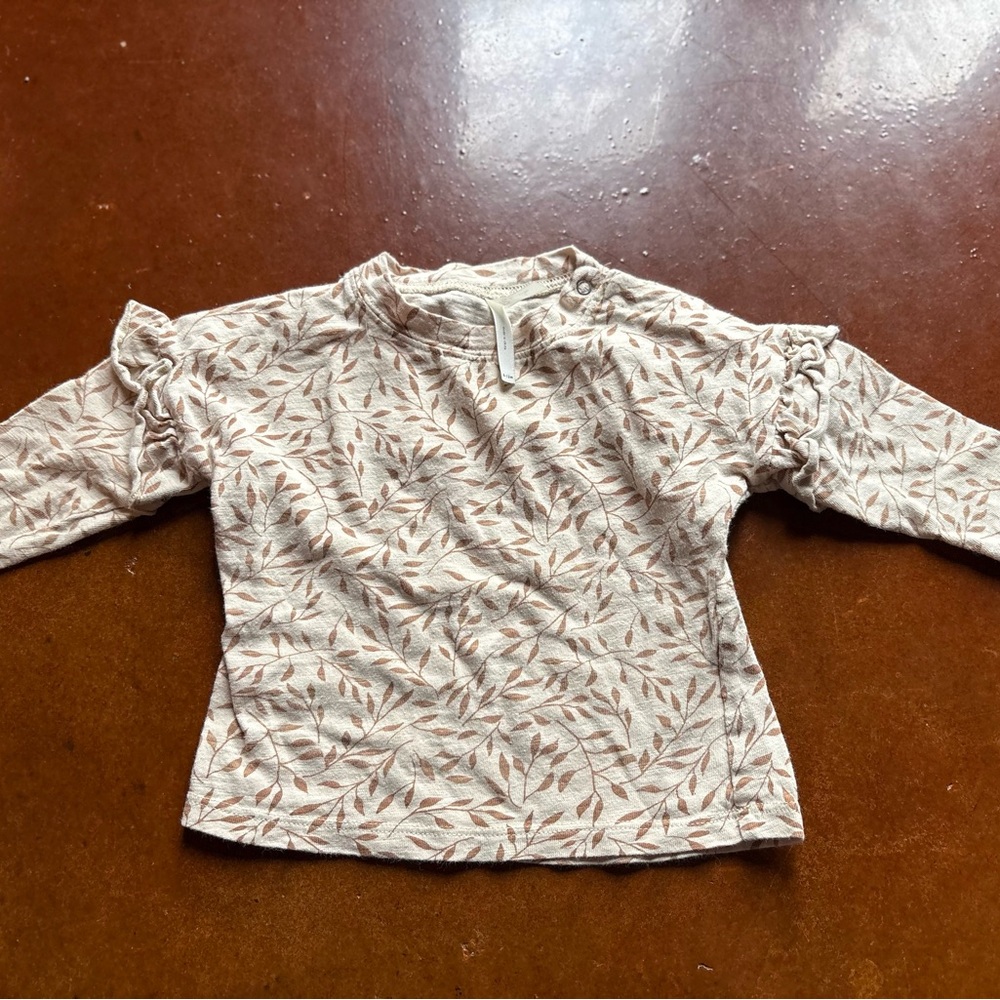Leaf Patterned Kids Top
